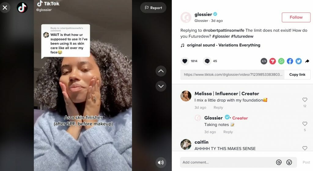 Create video replies to relevant comments 